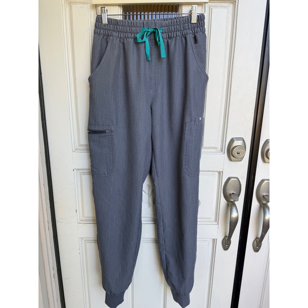 FIGS Zamora Jogger Scrub Pants Graphite Grey Womens Size Small Tall